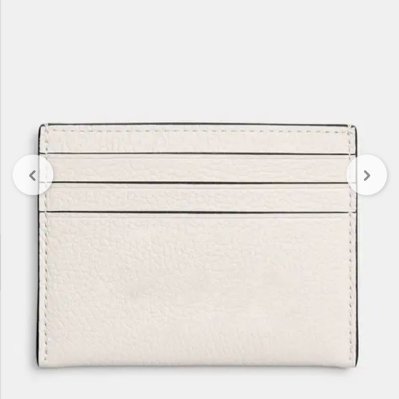 NWT Coach Graphic Leather Card Case White/Black With Logo - Picture 2 of 2